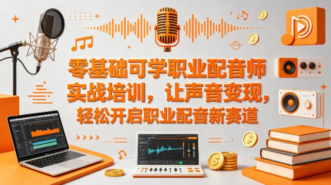 零基础可学职业配音师实战培训，让声音变现，轻松开启职业配音新赛道_抖汇吧