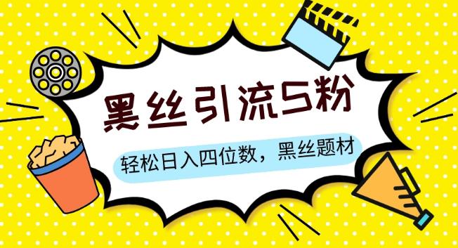 S粉变现，轻松日入四位数，黑丝题材+情感话术【揭秘】_抖汇吧