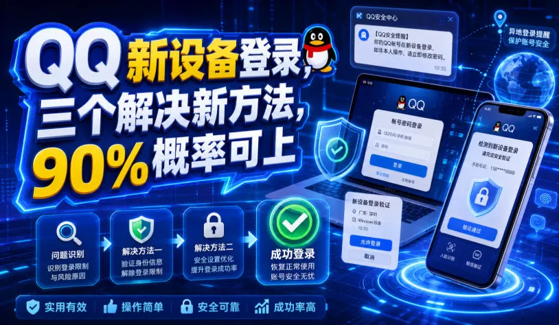 QQ新设备登录，三个解决新方法，90%概率可上_抖汇吧
