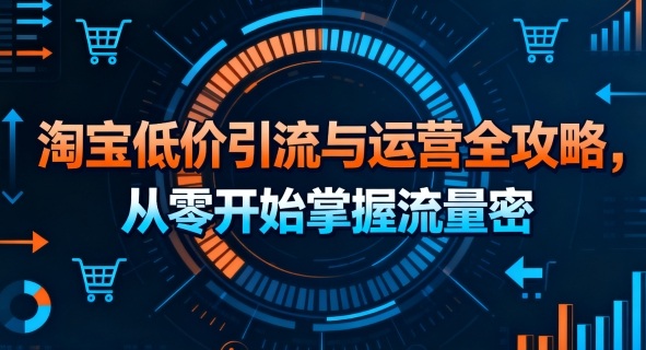 淘宝低价引流与运营全攻略，从零开始掌握流量密码_抖汇吧