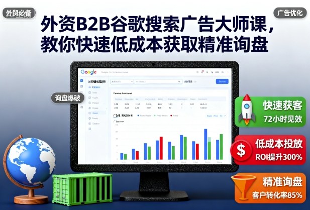 外资B2B谷歌搜索广告大师课，教你快速低成本获取精准询盘_抖汇吧