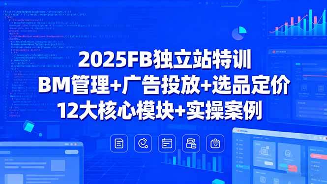 （15962期）2025FB独立站特训，BM管理+广告投放+选品定价，12大核心模块+实操案例_抖汇吧