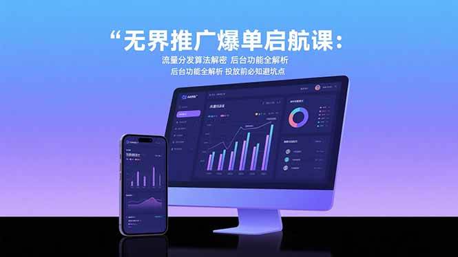 （15567期）无界推广爆单启航课：流量分发算法解密 后台功能全解析 投放前必知避坑点_抖汇吧