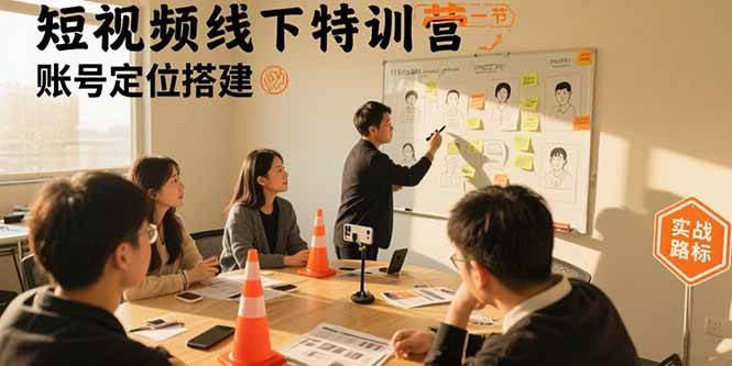 （15707期）短视频线下特训营：账号定位搭建/口播号拍摄剪辑/直播间流量入口/变现实战_抖汇吧