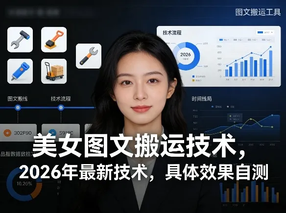 美女图文搬运技术，2026年最新技术，具体效果自测_抖汇吧