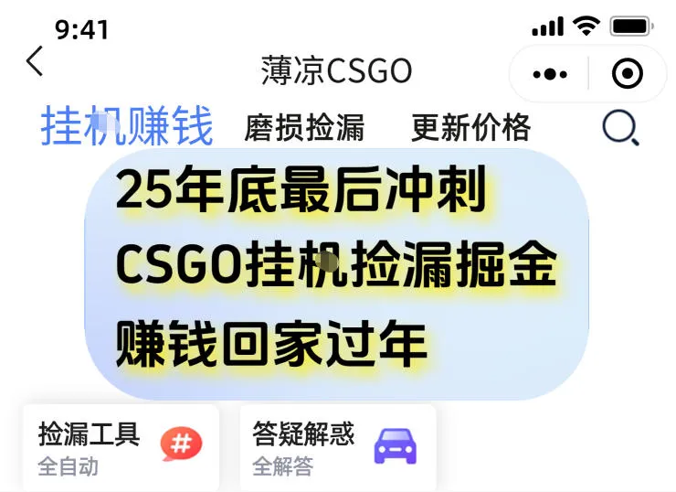 12月年底抓紧最后一个月,用CSGO游戏挂G捡漏掘金賺钱掘金,一部手机轻松日入5张+【揭秘】_抖汇吧