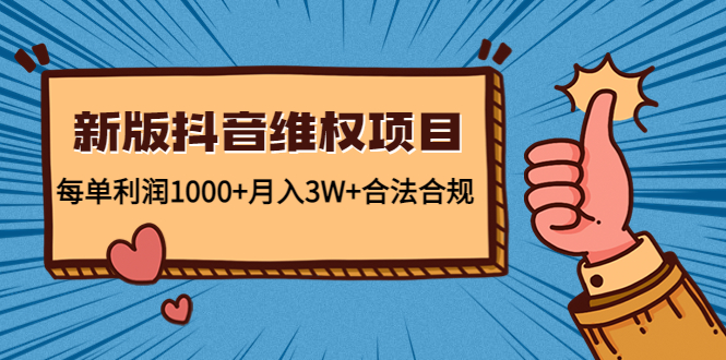 新版抖音维全项目：每单利润1000+月入3W+合法合规！_抖汇吧