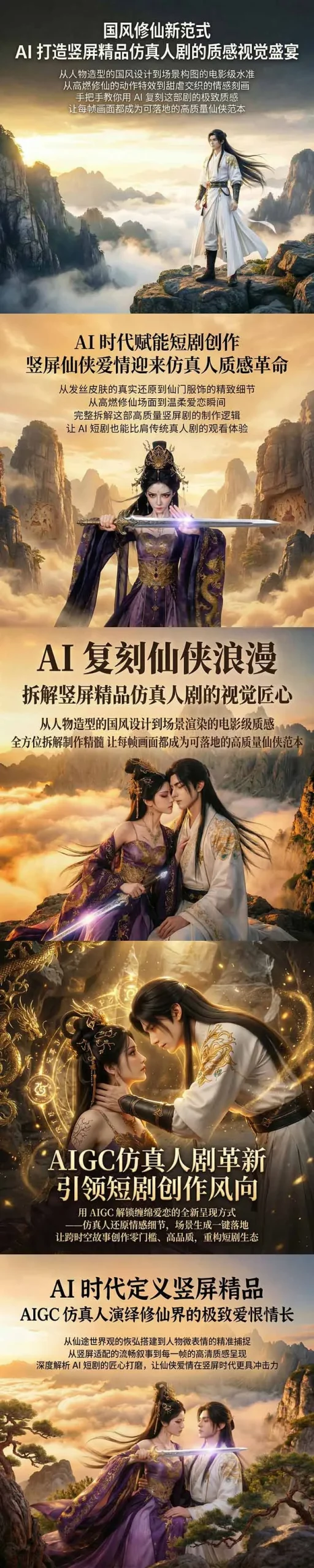 AIGC 仿真人短剧创作革新，解锁仙侠爱恋全新呈现，一键出高质场景，零门槛打造爆款剧集_抖汇吧