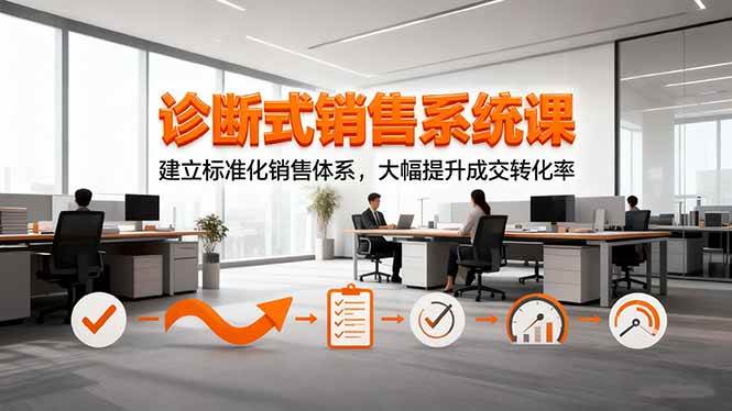 （16435期）诊断式销售系统课，建立标准化销售体系，大幅提升成交转化率_抖汇吧