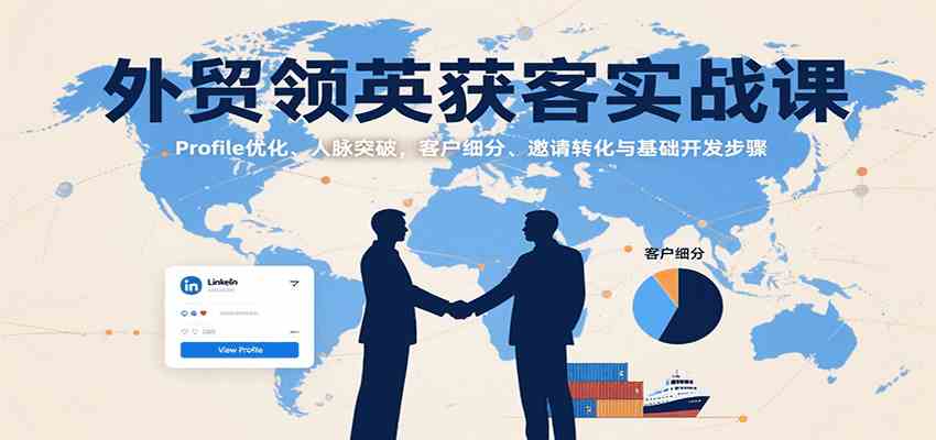 外贸领英获客实战课：Profile优化、人脉突破，客户细分、邀请转化与基础开发步骤_抖汇吧