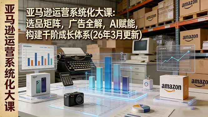 亚马逊运营系统化大课：选品矩阵，广告全解，AI赋能，构建千阶成长体系(26年3月更新_抖汇吧