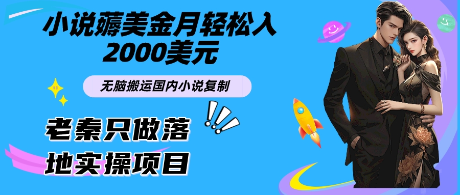 小说薅美金月轻松入2000美元项目、无脑搬运国内小说复制粘贴到国外、傻瓜式操作_抖汇吧