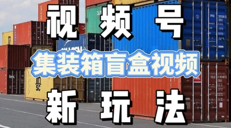 视频号新玩法，利用老外开集装箱盲盒视频，挣分成计划收益，月入过W，新手小白轻松上手_抖汇吧