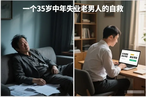 付费文章：一个35岁中年失业老男人的自救_抖汇吧
