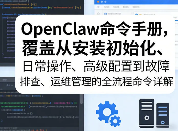 OpenClaw命令手册，覆盖从安装初始化、日常操作、高级配置到故障排查、运维管理的全流程命令详解_抖汇吧
