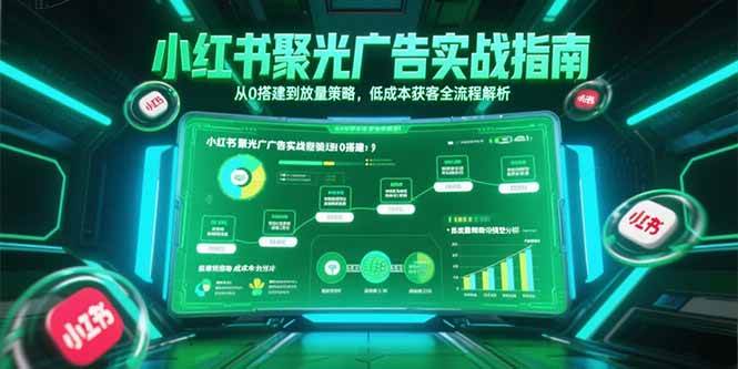 （15248期）小红书聚光广告实战指南，从0搭建到放量策略，低成本获客全流程解析_抖汇吧