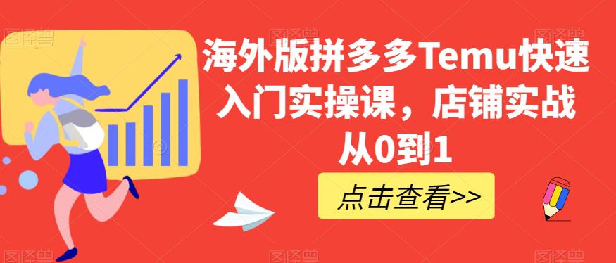 海外版拼多多TEMU快速入门实操课，店铺实战从0到1_抖汇吧