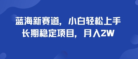 蓝海新赛道，小白轻松上手，长期稳定项目，月入2W_抖汇吧