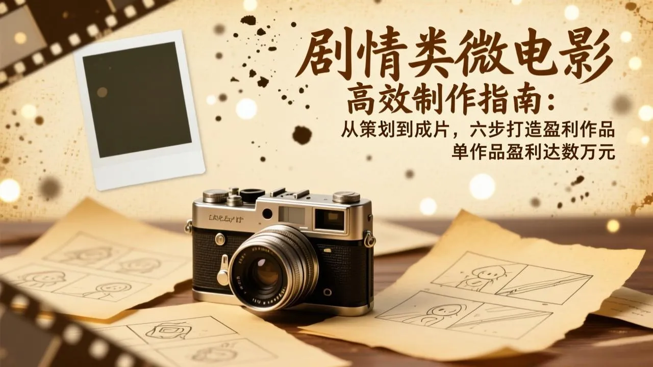 剧情类微电影高效制作指南:从策划到成片,六步打造盈利作品,单作品盈利达数万元_抖汇吧