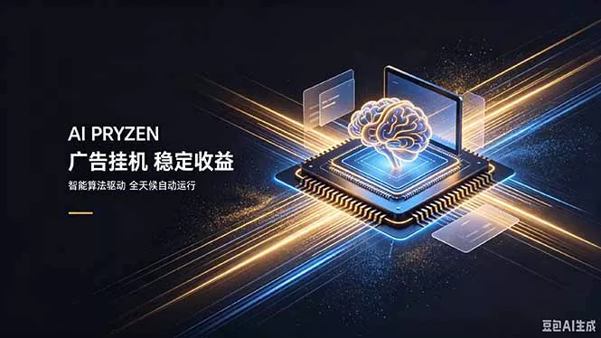 AI Pryzen 广告挂机｜24小时自动跑，日入300-500，新手零门槛_抖汇吧