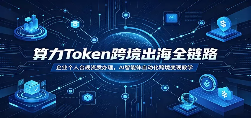 算力Token跨境出海全链路：企业个人合规资质办理，AI智能体自动化跨境变现教学_抖汇吧