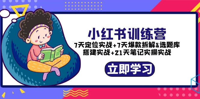 小红书训练营：7天定位实战+7天爆款拆解+选题库搭建实战+21天笔记实操实战_抖汇吧