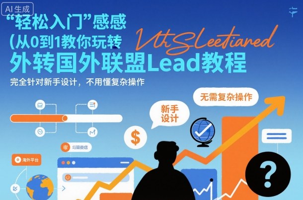 国外联盟賺美刀项目，从0到1教你玩转国外联盟Lead教程，纯新手可操作性100%_抖汇吧