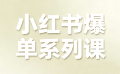 小红书爆单系列课，聚焦小红书电商全链路增长_抖汇吧