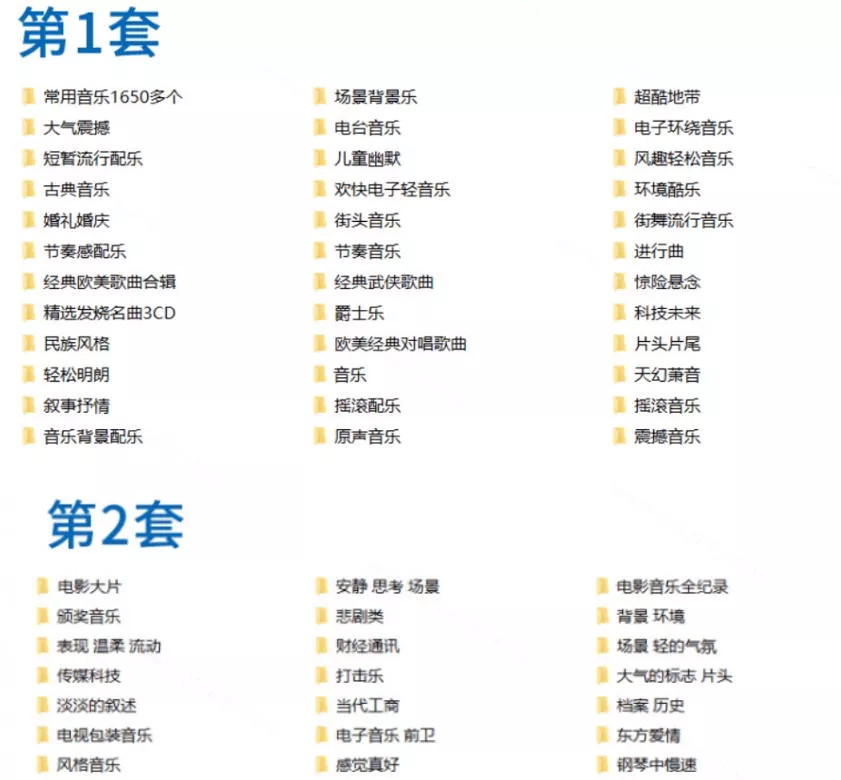 自费购买素材！超级全影视配乐素材库，超40GB内容，全中文分类，Vlog、BGM剪辑用这一套资源就够了！