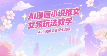 AI漫画小说推文女频玩法教学，AI小说推文变现全流程_抖汇吧