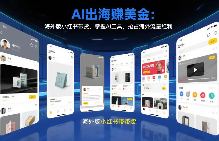 AI出海賺美金：海外版小红书带货，掌握AI工具，抢占海外流量红利(更新2026)_抖汇吧