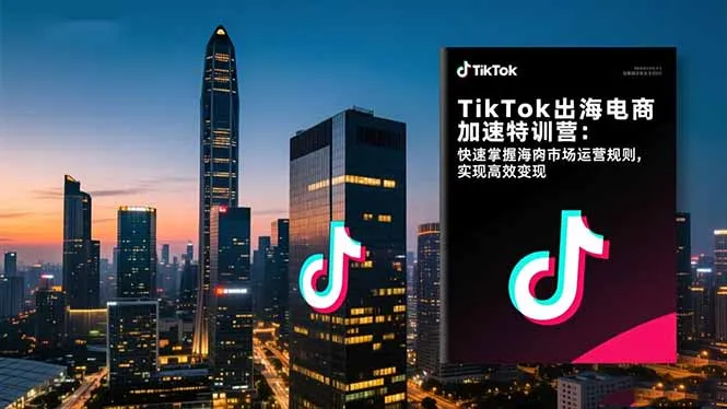 TikTok出海电商加速特训营：快速掌握海外市场运营规则，实现高效变现_抖汇吧