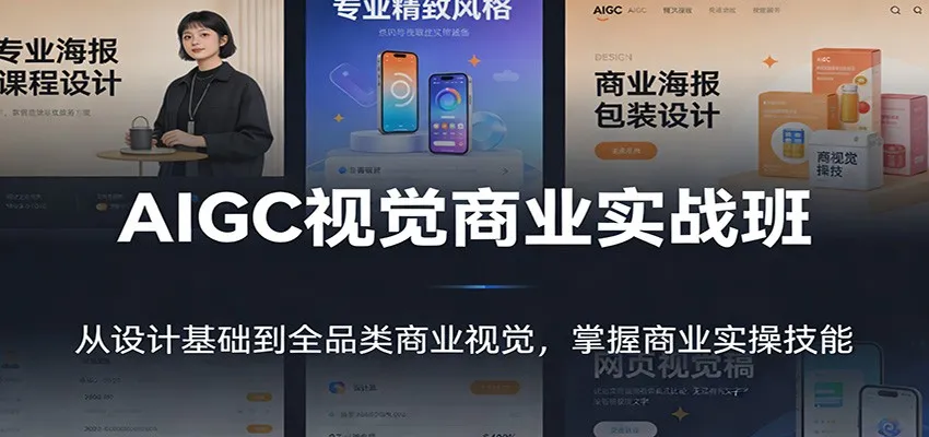 AIGC视觉商业实战班:从设计基础到全品类商业视觉,掌握商业实操技能_抖汇吧