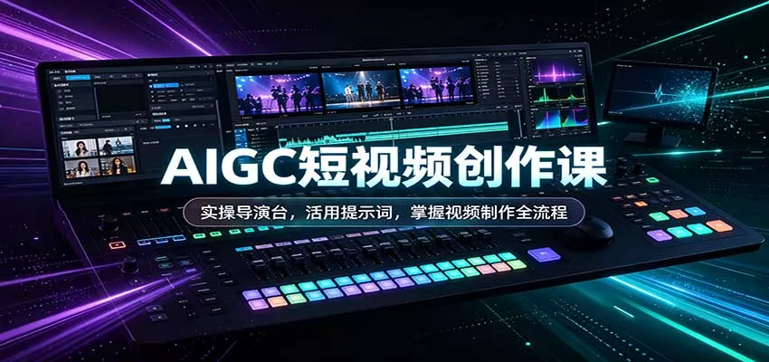 AIGC短视频创作课：实操导演台，活用提示词，掌握视频制作全流程_抖汇吧