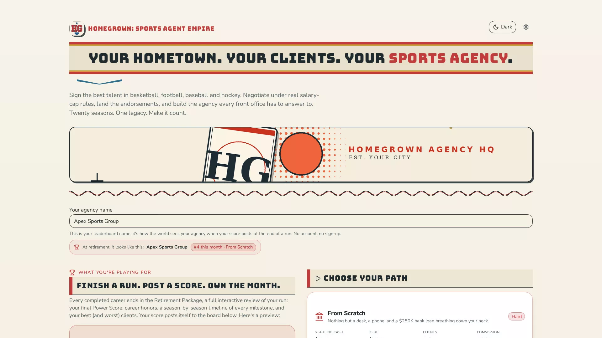 体育经纪人大亨/Homegrown: Sports Agent Empire 新游发布_抖汇吧