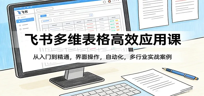 飞书多维表格高效应用课：从入门到精通，界面操作，自动化，多行业实战案例_抖汇吧