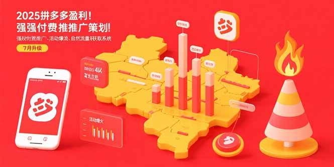 （15509期）2025拼多多盈利地图：强付费推广策略/活动爆流/自然流量获取系统(7月更新)_抖汇吧