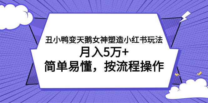 丑小鸭变天鹅女神塑造小红书玩法，月入5万+，简单易懂，按流程操作_抖汇吧