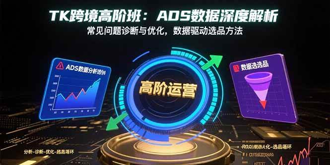 （15809期）TK跨境高阶班：ADS数据深度解析，常见问题诊断与优化，数据驱动选品方法_抖汇吧