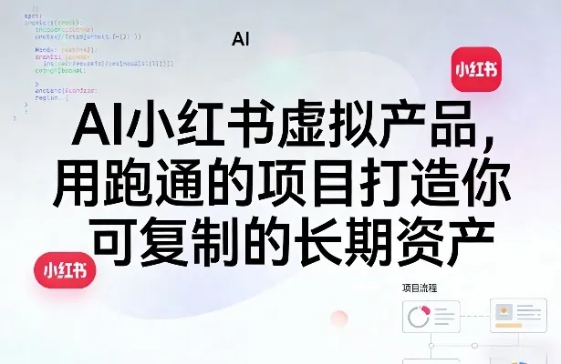 AI小红书虚拟产品，用跑通的项目打造你可复制的长期资产_抖汇吧