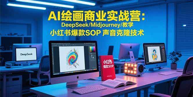 （15460期）AI绘画商业实战营：DeepSeek/Midjourney/教学 小红书爆款SOP 声音克隆技术_抖汇吧