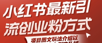 小红书最新引流创业粉方式，项目图文玩法介绍以及如何安全倒流私域_抖汇吧