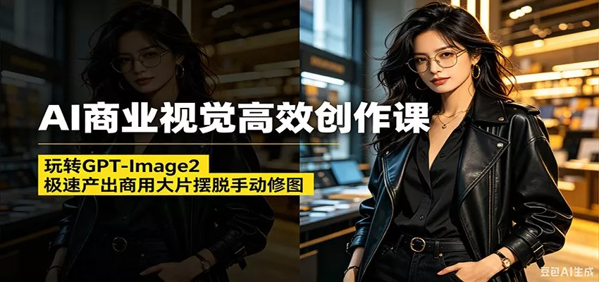AI商业视觉高效创作课:玩转GPT-Image2,极速产出商用大片摆脱手动修图(更新)_抖汇吧