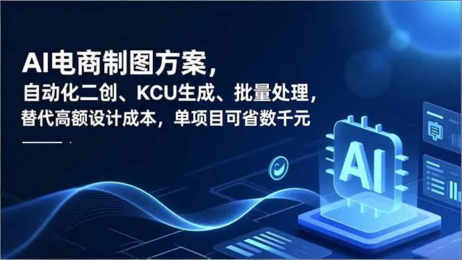 AI电商制图方案，自动化二创、SKU生成、批量处理，替代高额设计成本，单项目可省数千元_抖汇吧
