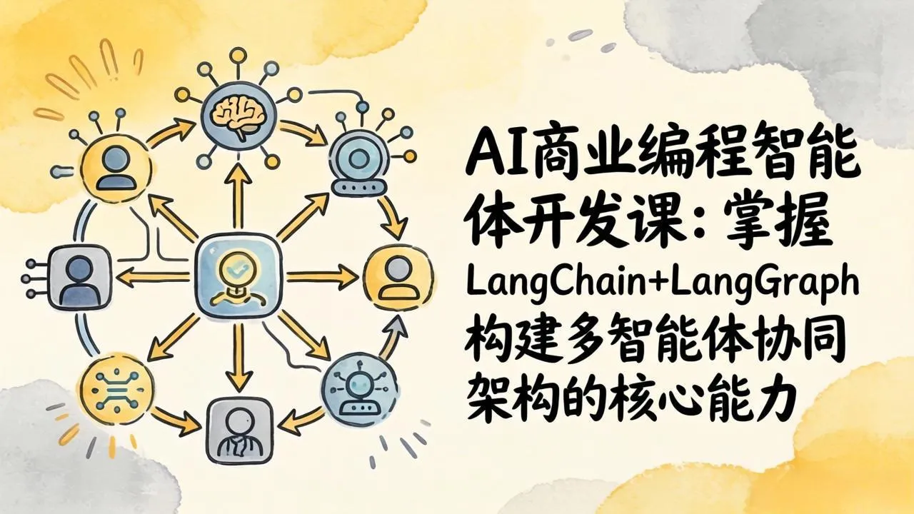 AI商业编程智能体开发课：掌握LangChain+LangGraph构建多智能体协同架构的核心能力_抖汇吧