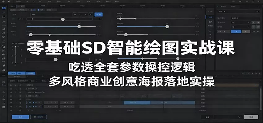 零基础SD智能绘图实战课：吃透全套参数操控逻辑，多风格商业创意海报落地实操_抖汇吧