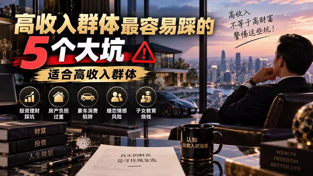 （20289期）付费文章：高收入群体最容易踩的5个大坑，适合高收入群体_抖汇吧