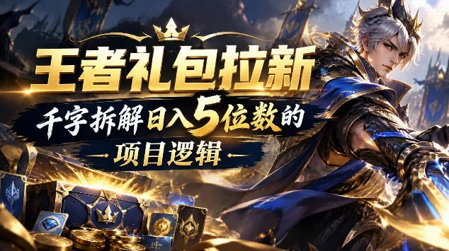 王者游戏礼包拉新_千字拆解日入5位数的项目逻辑