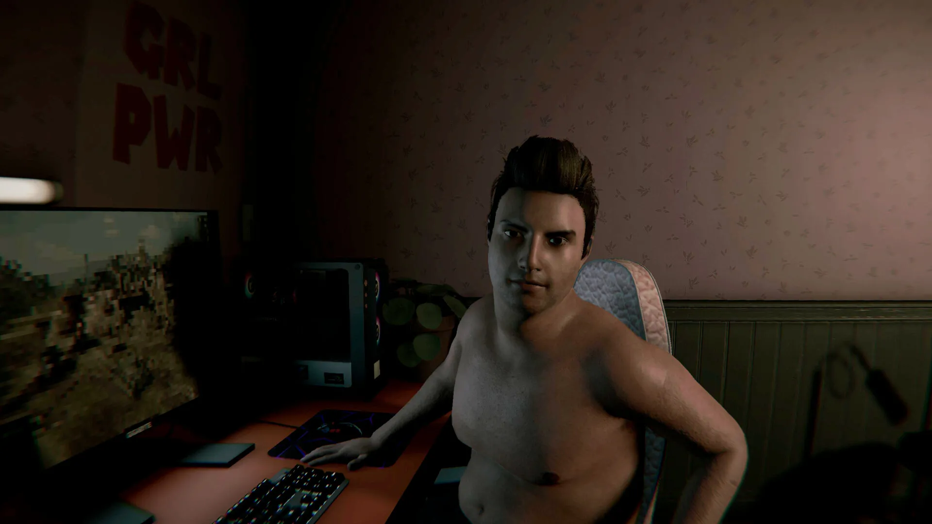 我在一个胖子的房子里醒来：他三十多岁，喜欢啤酒和游戏/I woke up in the house of a fat man: he's over 30 years old and loves beer and games