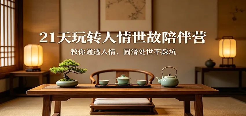 21天玩转人情世故陪伴营：教你通透人情、圆滑处世不踩坑_抖汇吧
